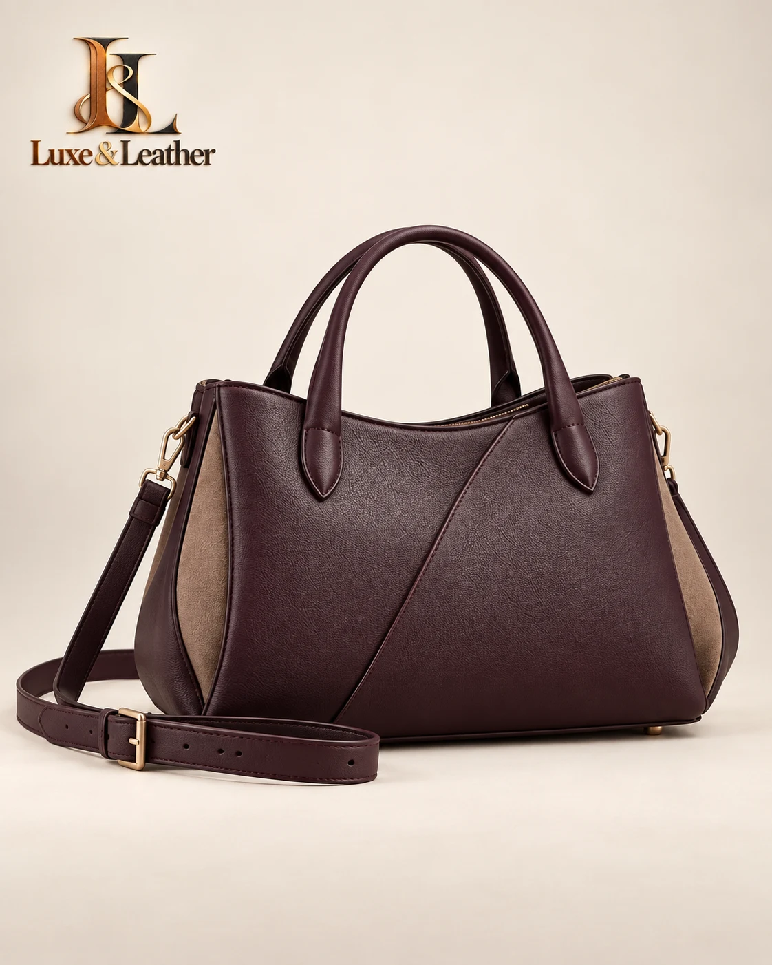 Aubergine Handbag design illustration